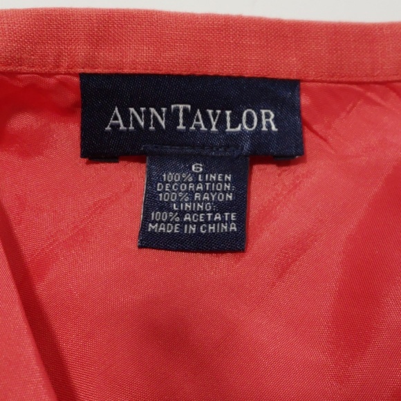 Ann Taylor Salmon Paisley Design Skirt Sz 6 NWOT - Picture 6 of 8